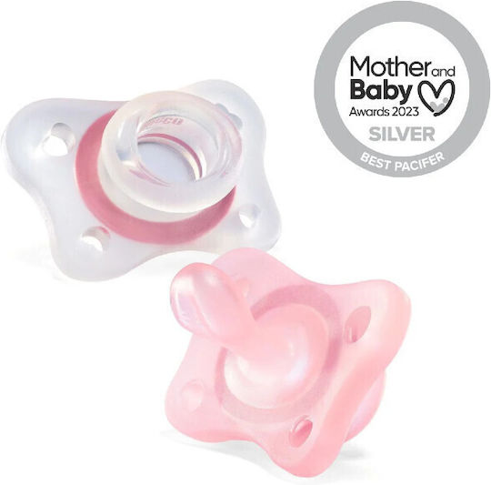 Chicco Physio Forma Mini Soft Pacifiers Silicone Pink for 2-6 months 2pcs