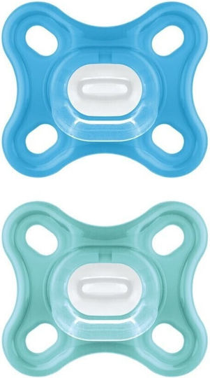 Mam Comfort Πιπίλες Σιλικόνης Blue/Green για 0-2 μηνών 2τμχ