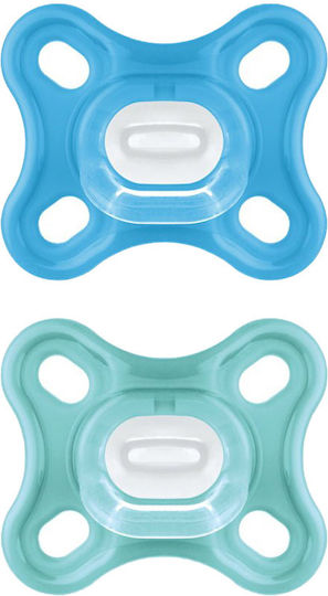 Mam Comfort Πιπίλες Σιλικόνης Blue/Green για 0-2 μηνών 2τμχ