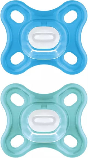 Mam Comfort Πιπίλες Σιλικόνης Blue/Green για 0-2 μηνών 2τμχ