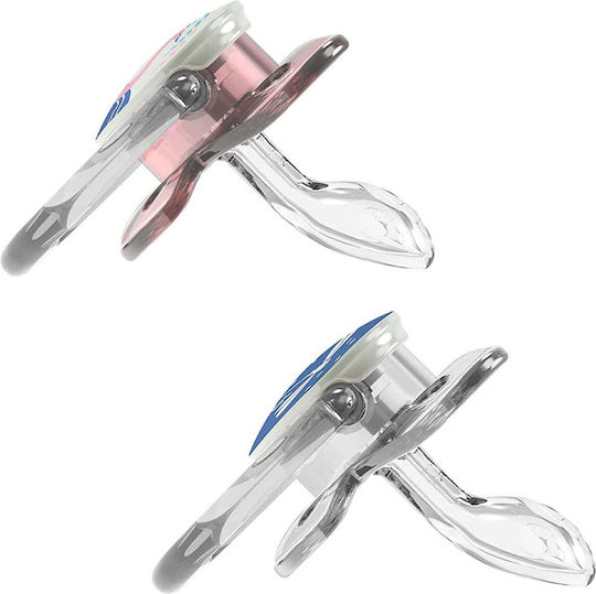 Dr. Brown's Prevent Orthodontische Schnuller Silikon Frosch - Elefant - Rosa für 6-18 Monate 2Stück