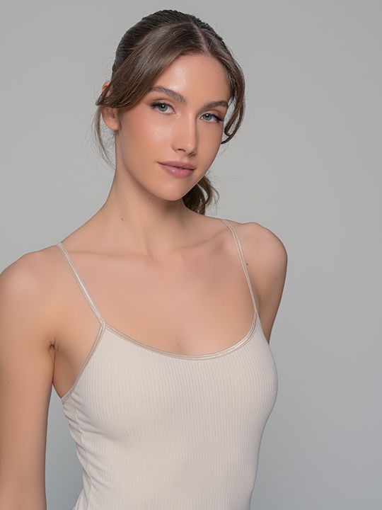 Milena by Paris Sexy Κορμάκι Μπεζ