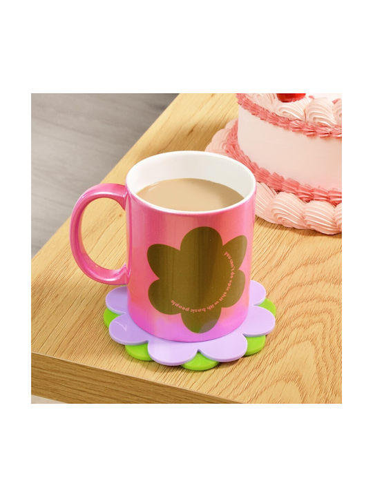 Flower Coasters Σουβέρ Πολύχρωμο 12cm 4τμχ