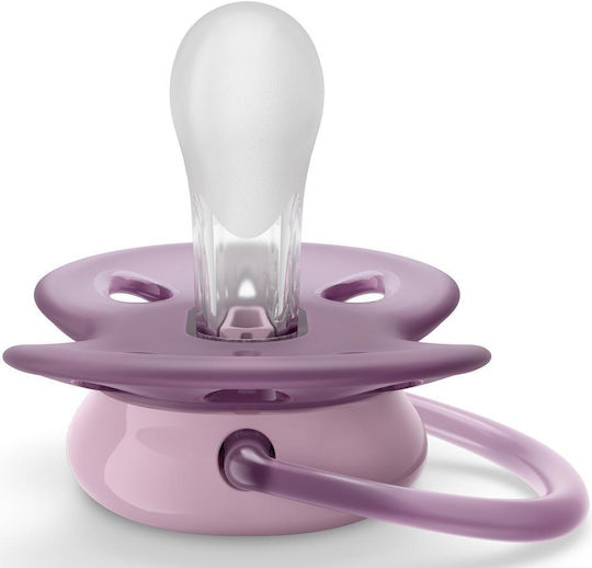 Philips Ultra Soft Πιπίλες Σιλικόνης Μωβ-Πορτοκαλί για 6-18 μηνών 2τμχ