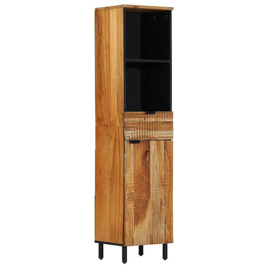 vidaXL Bathroom Floor Column M38xW33xH160cm Natural Wood