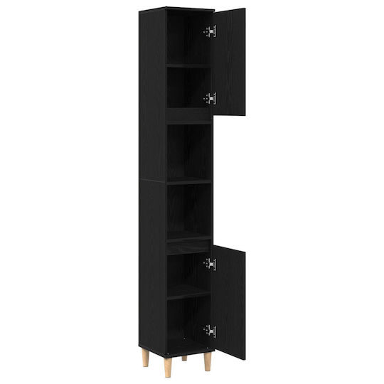 vidaXL Στήλη Μπάνιου Δαπέδου Μ30xΒ30xΥ190cm Δρυς