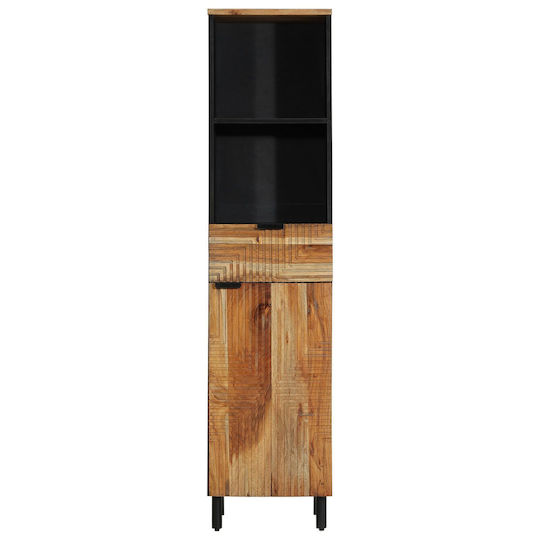 vidaXL Bathroom Floor Column M38xW33xH160cm Natural Wood
