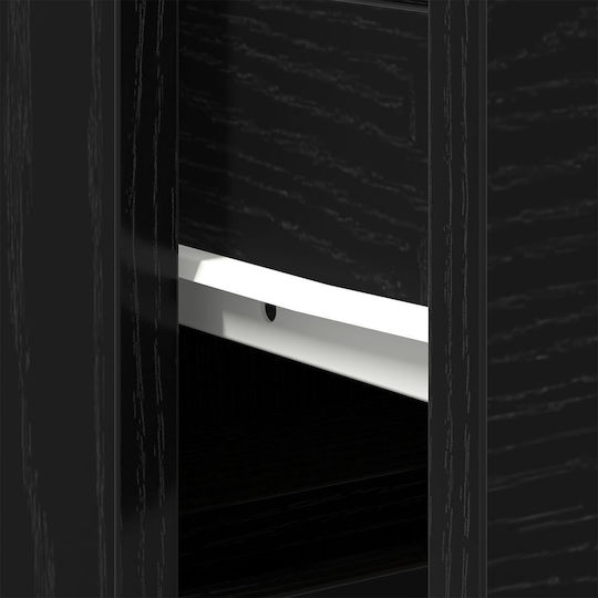 vidaXL Στήλη Μπάνιου Δαπέδου Μ80xΒ33xΥ60cm Μαύρη