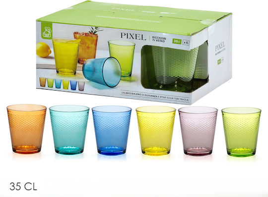General Trade Σετ Ποτήρια Νερού Γυάλινα Πολύχρωμα 350ml 6τμχ General Trade Σετ Ποτήρια Νερού Γυάλινα Πολύχρωμα 350ml 6τμχ