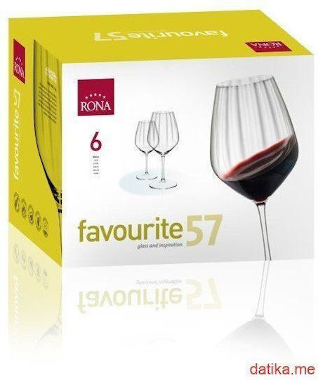 Rona Favourite Комплект Чаши за Вода Уиски С Дълга Стъбло Кристални 48 Броя