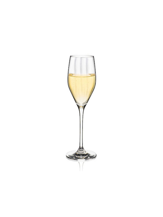 Rona Favourite Optical Set of Glasses Champagne / Whiskey / White Wine / Water made of Crystal Stemmed 24pcs