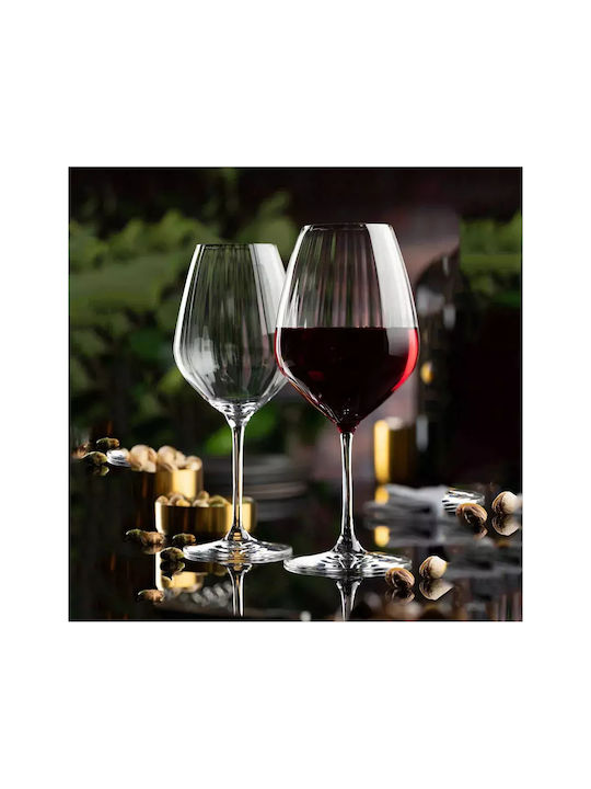 Rona Favourite Optical Set of Glasses Champagne / Whiskey / White Wine / Water made of Crystal Stemmed 24pcs