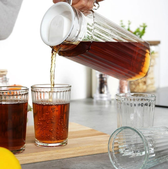 Excellent Houseware Set of Glasses Cocktail/Drinking made of Glass 200ml 5pcs