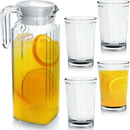 Excellent Houseware Set of Glasses Cocktail/Drinking made of Glass 200ml 5pcs