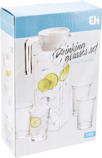 Excellent Houseware Set of Glasses Cocktail/Drinking made of Glass 200ml 5pcs