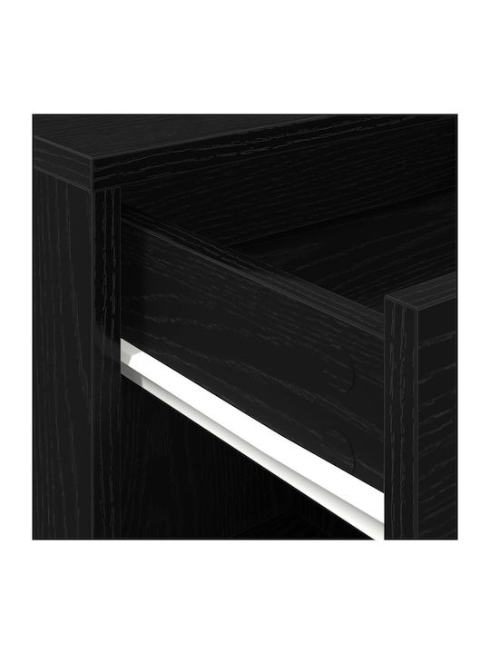 Cabinet de Birou cu Roți & Sertare Μαύρη Δρυ 45x38x54cm