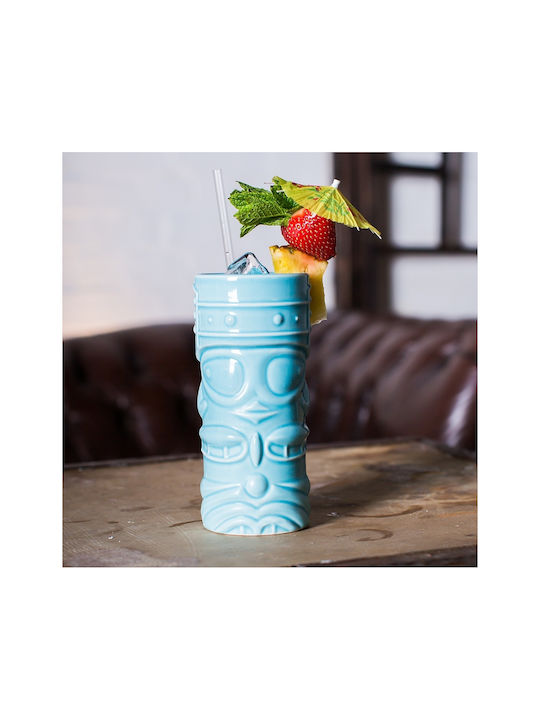 GenWare Glas Cocktail/Trinken aus Keramik in Hellblau Farbe 400ml