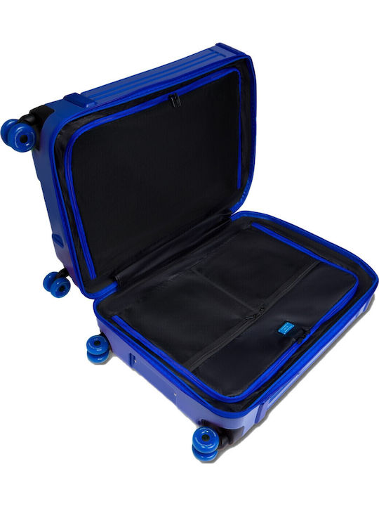 Piquadro Μεσαία Βαλίτσα Ταξιδίου Σκληρή Pop Blue με 4 Ρόδες Ύψους 69εκ.