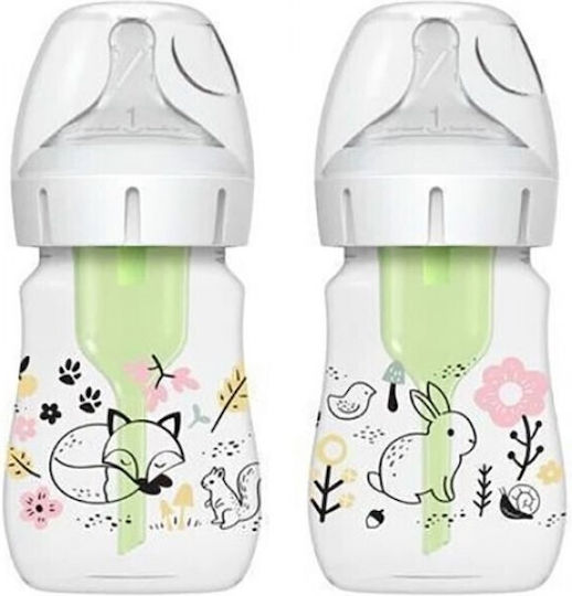 Dr. Brown's Plastic Anti-colic Baby Bottle with Silicone Teat for 0+ Months 150ml 2 Pieces