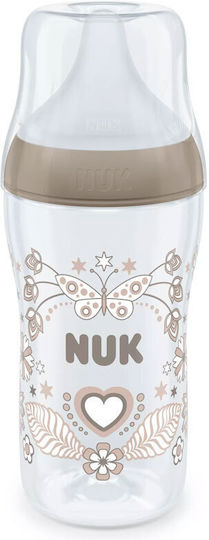 Nuk Plastic Baby Bottle Perfect Match Anti-Colic with Silicone Nipple for 3+ months Gray 260ml
