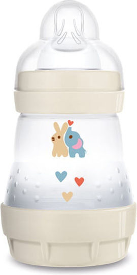 Mam Plastic Baby Bottle Anti-Colic With Silicone Teat For 0+ Months Beige Beige 160ml