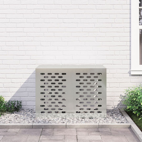 Vidaxl Air Conditioner Cover 100x50x70 Galvanized Steel Silver