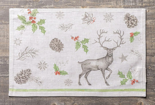 Placemats Maison D'hermine Christmas Brown 48x33cm 4pcs