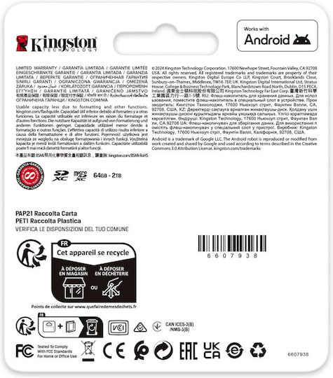 Kingston Canvas Go Plus microSDXC 1TB U3 V30 A2 200MB/s με αντάπτορα