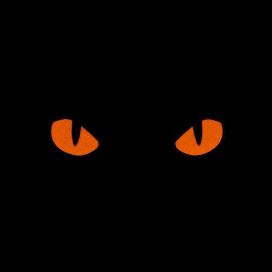 M-tac нашивка Cat Eyes лазерно изрязана - нашивка Cat Eyes 01-черно-черно
