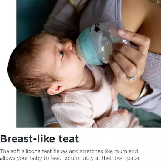 Tommee Tippee Πλαστικό Μπιμπερό Advanced Anti-colic Κατά των Κολικών με Θηλή Σιλικόνης για 0+ μηνών Ροζ 260ml