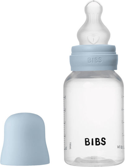 Bibs Πλαστικό Μπιμπερό Κατά των Κολικών με Θηλή Σιλικόνης για 0+ μηνών Μπλε 150ml