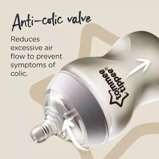 Tommee Tippee Πλαστικό Μπιμπερό Closer To Nature Κατά των Κολικών με Θηλή Σιλικόνης για 3+ μηνών 260ml