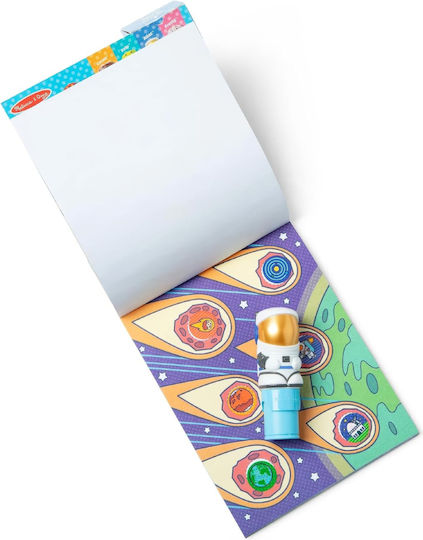 Melissa & Doug Children's Craft Sticker WOW! Activity Book with Sticker Stamp, Astronaut for Children 3 Years Atlas