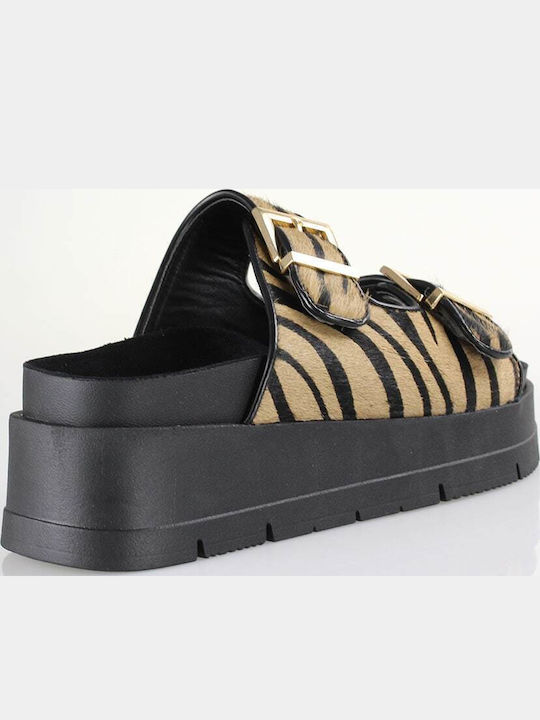 Flache Sandalen für Damen in Schwarz Farbe