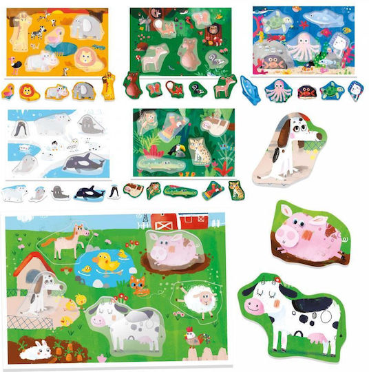 Real Fun Toys Τα Ζώα Montessori Εκπαιδευτικό Παιχνίδι Γνώσεων για 2-5 Ετών