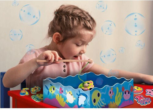 Lisciani Giochi Fish Fun Montessori Educational Game Knowledge made of Wood for 3+ years Years Old