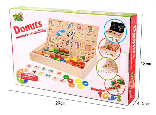 Donuts Educational Game Letters & Numbers made of Wood for 3+ years Years Old