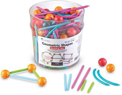 Learning Resources Geometric Shapes Building Set Joc Educațional de Cunoștințe pentru 5+ ani Ani