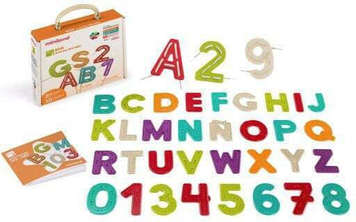 Miniland Eco Activity 123 ABC Educational Game Letters & Numbers for 3-6 Years Old