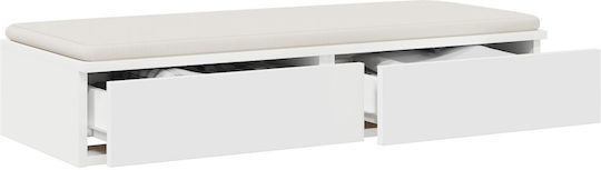 vidaXL Bed Drawer made of Wood White 100x36.5x16.5cm