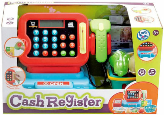 Kider Toys Spielzeug Registrierkasse Mit Scanner Und Lebensmittelkorb Rotes Für 3+ Jahre