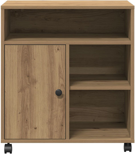 Cabinet de Birou cu roți Artisan Oak 60x50x67cm