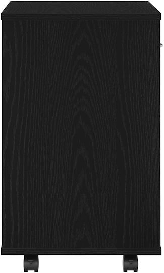 vidaXL Office Storage Cabinet Wooden Black Oak 46x36x59cm