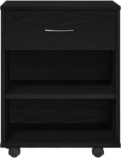 vidaXL Office Storage Cabinet Wooden Black Oak 46x36x59cm