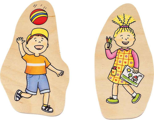 Дървено Детски Пъзел с Шипове Puzzle Grandpa and Grandma 40бр Beleduc