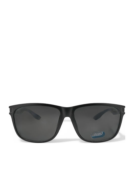 Optosquad Men's Sunglasses with Black Plastic Frame and Black Lens