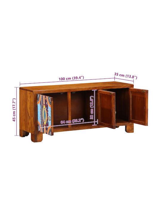 Suport pentru pantofi din Lemn Masiv L100xW35xH45cm