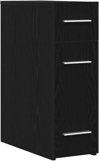 Wooden Bedside Table Black Oak 20x45.5x60cm