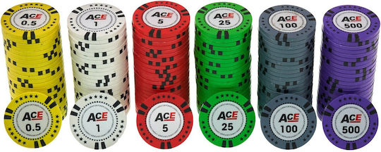 Pokeritems Set 500 Numbered Poker Chips 14gr