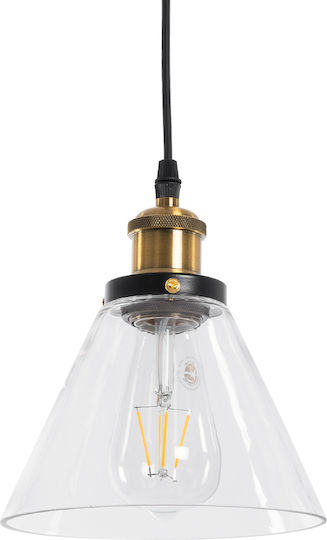 GloboStar WICKHAM Pendant Light Gray Bell with Socket E27 26x26x20cm